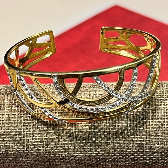 SIMONE I SMITH LOVED VINTAGE AUTHENTIC 18K GOLD OVER STERLING SILVER BRACELET - Picture 4 of 15